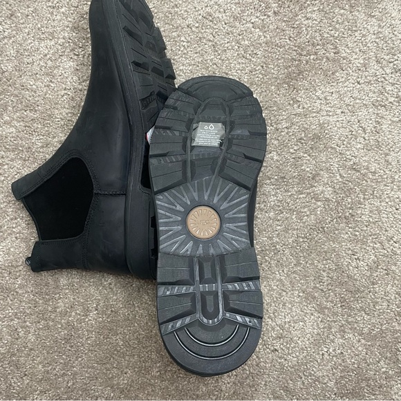 UGG Biltmore Waterproof workboot Black Leather Rubber Sole Size 14 Mens Like New - Picture 4 of 8